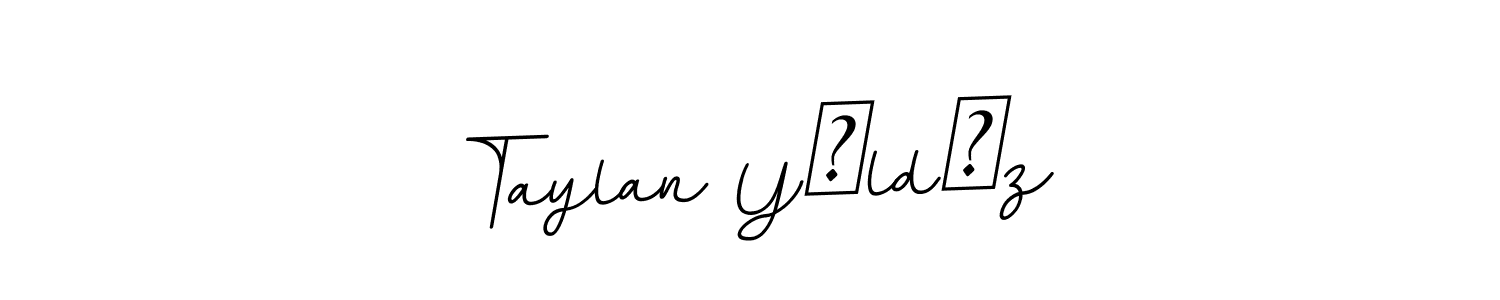 This is the best signature style for the Taylan Yıldız name. Also you like these signature font (BallpointsItalic-DORy9). Mix name signature. Taylan Yıldız signature style 11 images and pictures png