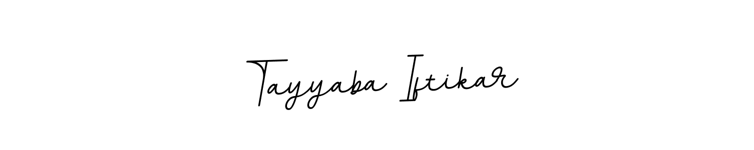 The best way (BallpointsItalic-DORy9) to make a short signature is to pick only two or three words in your name. The name Tayyaba Iftikar include a total of six letters. For converting this name. Tayyaba Iftikar signature style 11 images and pictures png