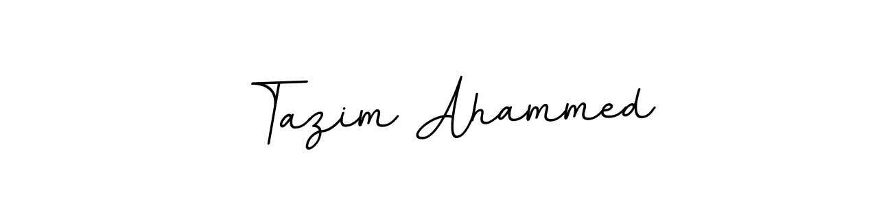 How to make Tazim Ahammed name signature. Use BallpointsItalic-DORy9 style for creating short signs online. This is the latest handwritten sign. Tazim Ahammed signature style 11 images and pictures png