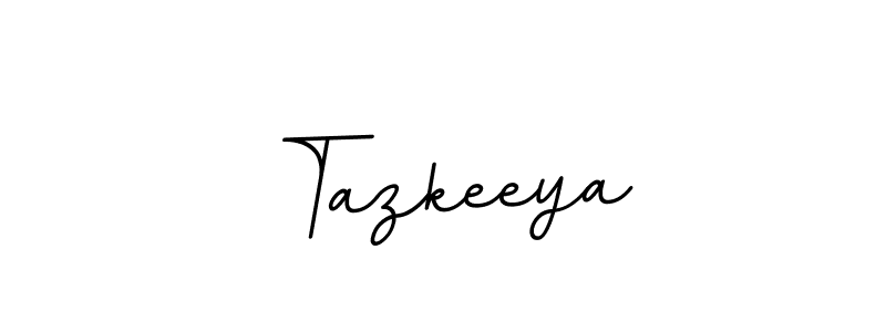 Use a signature maker to create a handwritten signature online. With this signature software, you can design (BallpointsItalic-DORy9) your own signature for name Tazkeeya. Tazkeeya signature style 11 images and pictures png