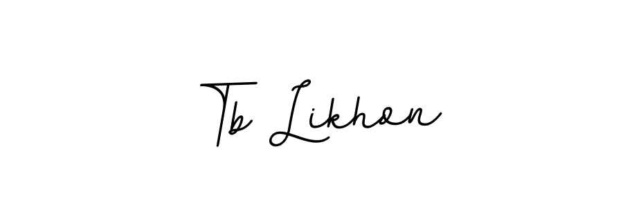 Make a beautiful signature design for name Tb Likhon. With this signature (BallpointsItalic-DORy9) style, you can create a handwritten signature for free. Tb Likhon signature style 11 images and pictures png