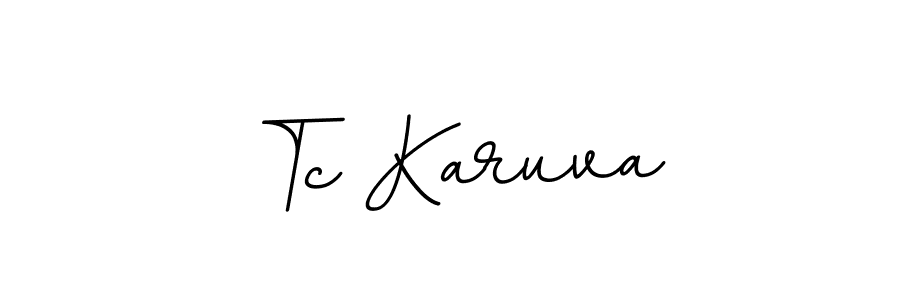 Make a beautiful signature design for name Tc Karuva. With this signature (BallpointsItalic-DORy9) style, you can create a handwritten signature for free. Tc Karuva signature style 11 images and pictures png