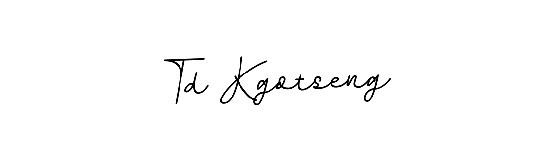 How to make Td Kgotseng name signature. Use BallpointsItalic-DORy9 style for creating short signs online. This is the latest handwritten sign. Td Kgotseng signature style 11 images and pictures png
