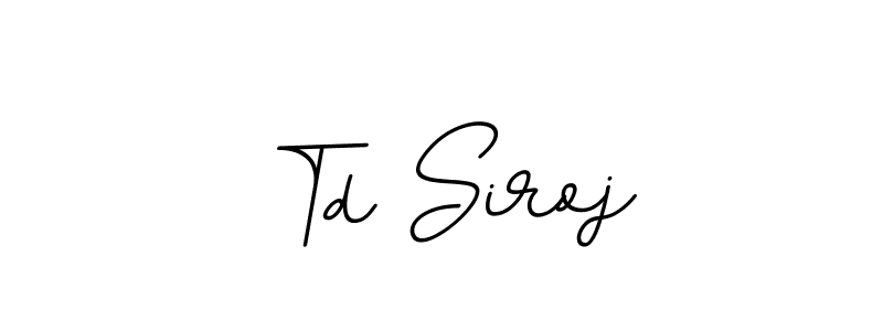 Similarly BallpointsItalic-DORy9 is the best handwritten signature design. Signature creator online .You can use it as an online autograph creator for name Td Siroj. Td Siroj signature style 11 images and pictures png