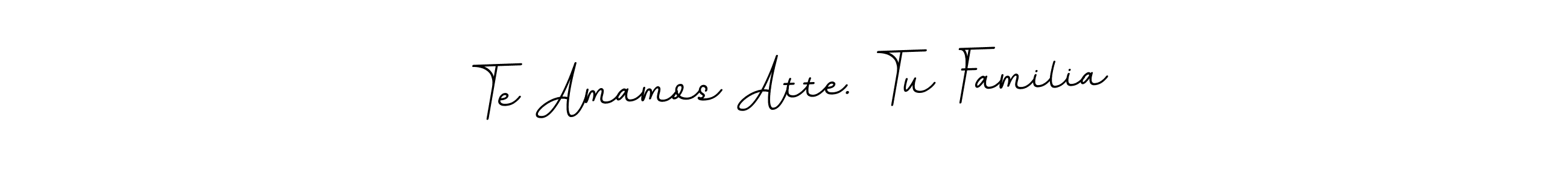 Also You can easily find your signature by using the search form. We will create Te Amamos Atte. Tu Familia name handwritten signature images for you free of cost using BallpointsItalic-DORy9 sign style. Te Amamos Atte. Tu Familia signature style 11 images and pictures png