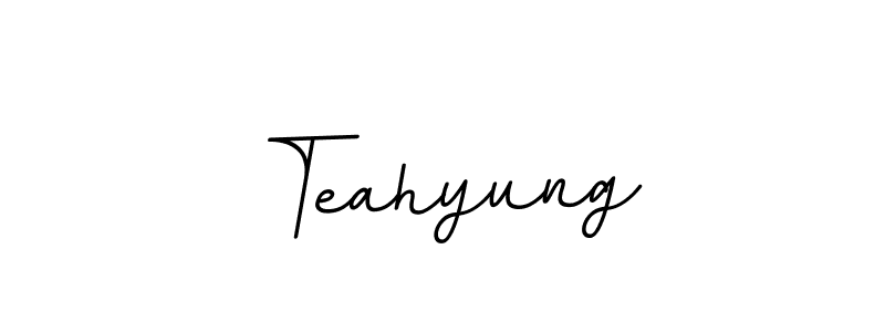 You should practise on your own different ways (BallpointsItalic-DORy9) to write your name (Teahyung) in signature. don't let someone else do it for you. Teahyung signature style 11 images and pictures png