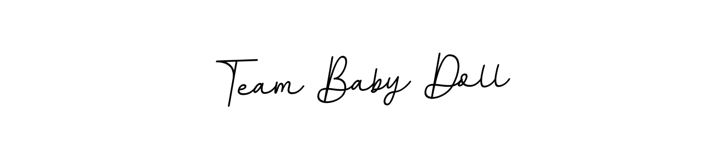 Make a beautiful signature design for name Team Baby Doll. With this signature (BallpointsItalic-DORy9) style, you can create a handwritten signature for free. Team Baby Doll signature style 11 images and pictures png