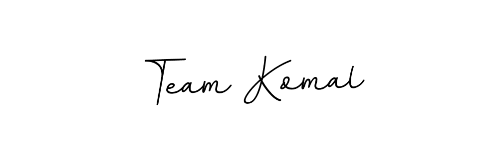 Use a signature maker to create a handwritten signature online. With this signature software, you can design (BallpointsItalic-DORy9) your own signature for name Team Komal. Team Komal signature style 11 images and pictures png