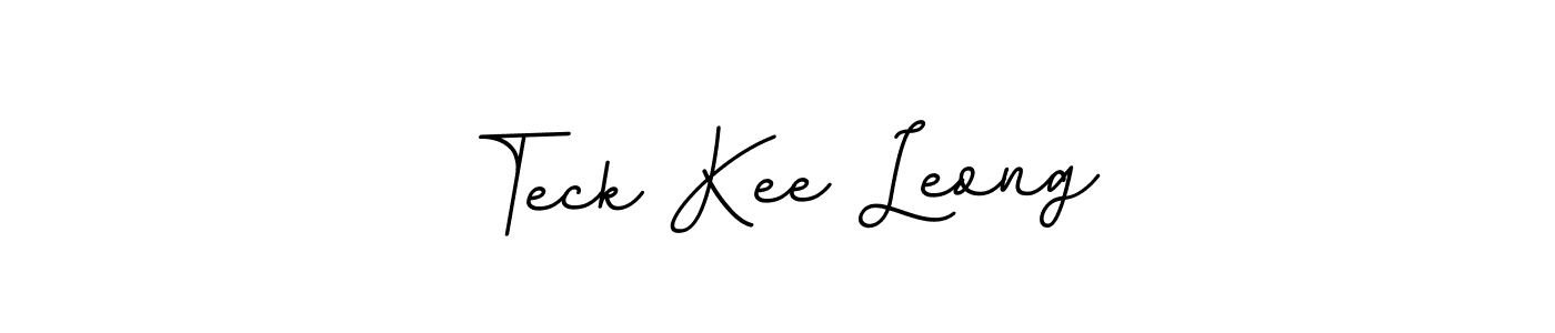 How to make Teck Kee Leong name signature. Use BallpointsItalic-DORy9 style for creating short signs online. This is the latest handwritten sign. Teck Kee Leong signature style 11 images and pictures png