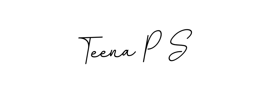 How to make Teena P S signature? BallpointsItalic-DORy9 is a professional autograph style. Create handwritten signature for Teena P S name. Teena P S signature style 11 images and pictures png