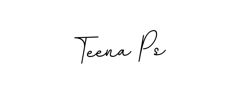 Make a beautiful signature design for name Teena Ps. With this signature (BallpointsItalic-DORy9) style, you can create a handwritten signature for free. Teena Ps signature style 11 images and pictures png