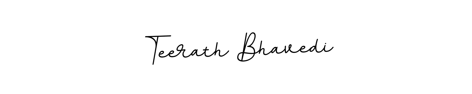Use a signature maker to create a handwritten signature online. With this signature software, you can design (BallpointsItalic-DORy9) your own signature for name Teerath Bhavedi. Teerath Bhavedi signature style 11 images and pictures png