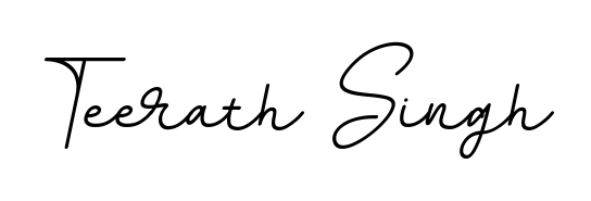 Practice writing Teerath Singh with the flow of BallpointsItalic-DORy9 lettering. A fantastic source of inspiration for developing your personal signature style. Teerath Singh signature style 11 images and pictures png