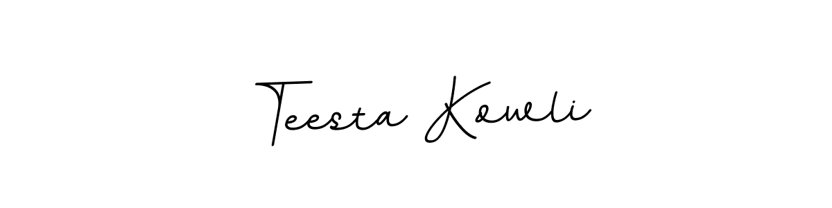 Design your own signature with our free online signature maker. With this signature software, you can create a handwritten (BallpointsItalic-DORy9) signature for name Teesta Kowli. Teesta Kowli signature style 11 images and pictures png