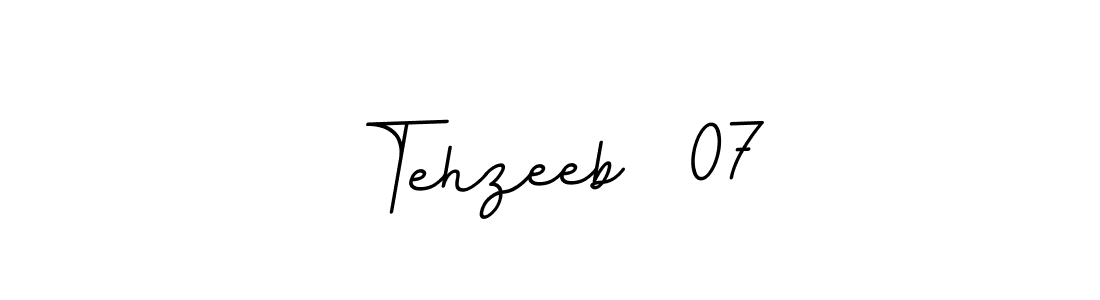 This is the best signature style for the Tehzeeb  07 name. Also you like these signature font (BallpointsItalic-DORy9). Mix name signature. Tehzeeb  07 signature style 11 images and pictures png