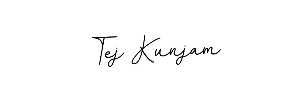if you are searching for the best signature style for your name Tej Kunjam. so please give up your signature search. here we have designed multiple signature styles  using BallpointsItalic-DORy9. Tej Kunjam signature style 11 images and pictures png