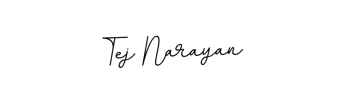 How to make Tej Narayan name signature. Use BallpointsItalic-DORy9 style for creating short signs online. This is the latest handwritten sign. Tej Narayan signature style 11 images and pictures png