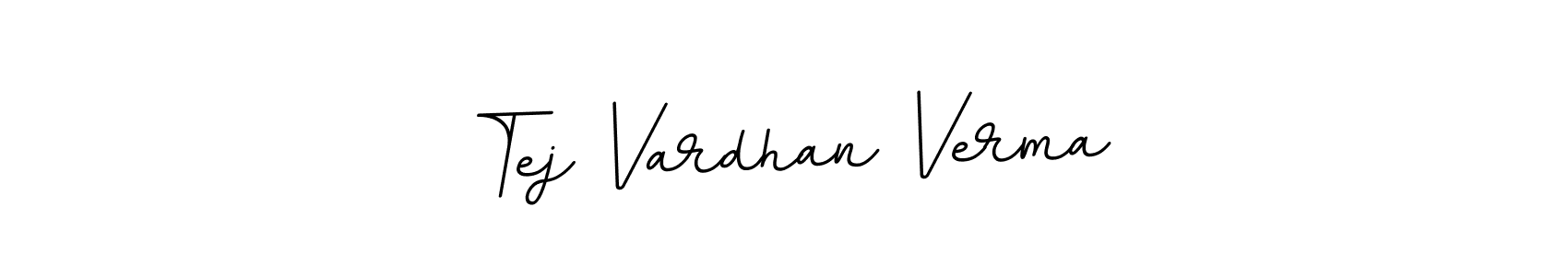 You should practise on your own different ways (BallpointsItalic-DORy9) to write your name (Tej Vardhan Verma) in signature. don't let someone else do it for you. Tej Vardhan Verma signature style 11 images and pictures png