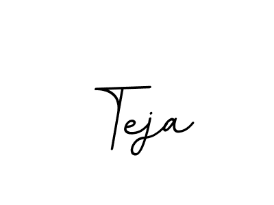 Use a signature maker to create a handwritten signature online. With this signature software, you can design (BallpointsItalic-DORy9) your own signature for name Teja. Teja signature style 11 images and pictures png