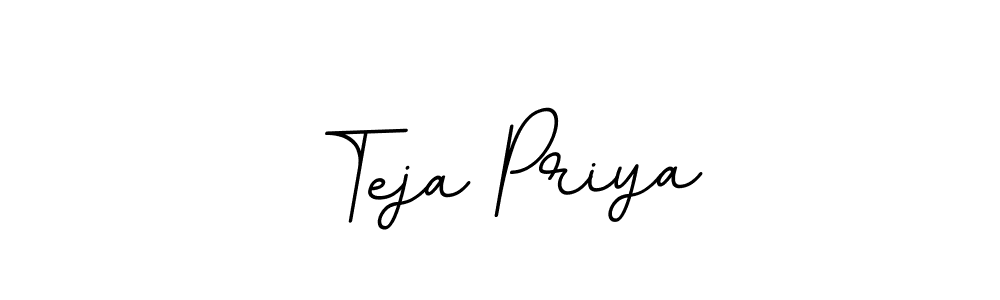How to make Teja Priya name signature. Use BallpointsItalic-DORy9 style for creating short signs online. This is the latest handwritten sign. Teja Priya signature style 11 images and pictures png