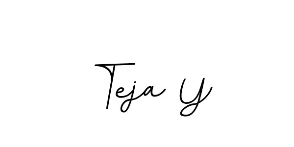 Create a beautiful signature design for name Teja Y. With this signature (BallpointsItalic-DORy9) fonts, you can make a handwritten signature for free. Teja Y signature style 11 images and pictures png