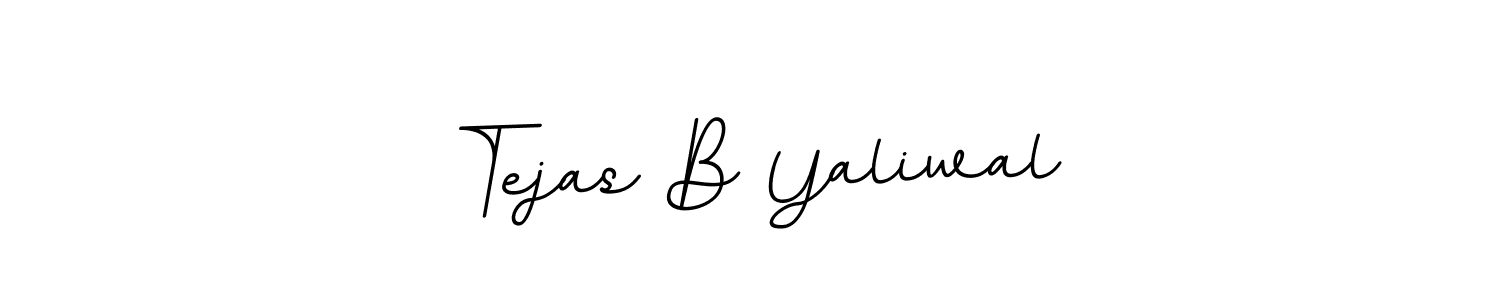 Design your own signature with our free online signature maker. With this signature software, you can create a handwritten (BallpointsItalic-DORy9) signature for name Tejas B Yaliwal. Tejas B Yaliwal signature style 11 images and pictures png