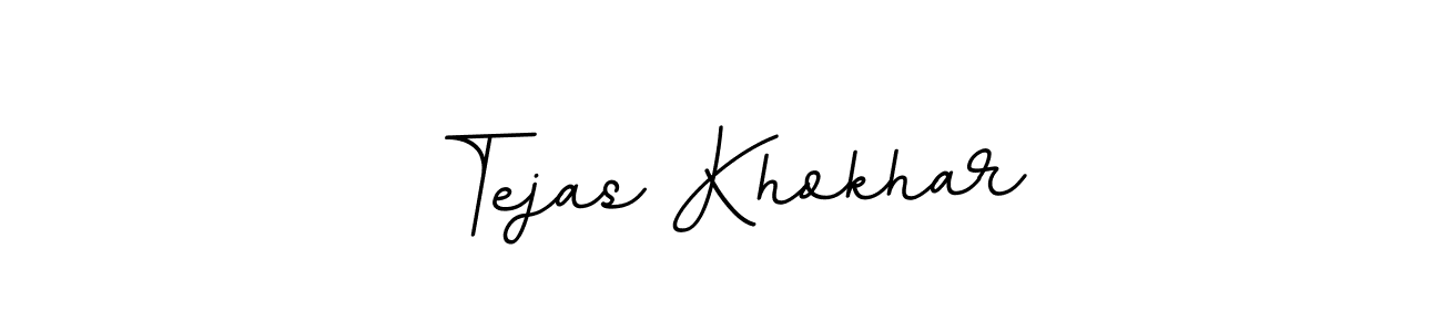 Make a beautiful signature design for name Tejas Khokhar. With this signature (BallpointsItalic-DORy9) style, you can create a handwritten signature for free. Tejas Khokhar signature style 11 images and pictures png