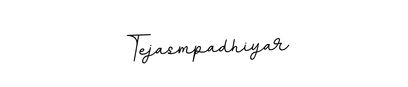 Make a beautiful signature design for name Tejasmpadhiyar. With this signature (BallpointsItalic-DORy9) style, you can create a handwritten signature for free. Tejasmpadhiyar signature style 11 images and pictures png