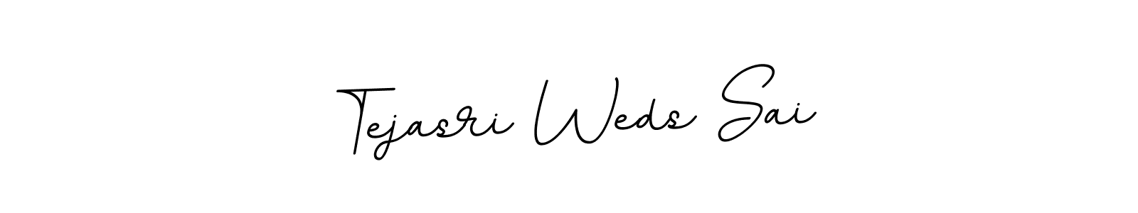 The best way (BallpointsItalic-DORy9) to make a short signature is to pick only two or three words in your name. The name Tejasri Weds Sai include a total of six letters. For converting this name. Tejasri Weds Sai signature style 11 images and pictures png