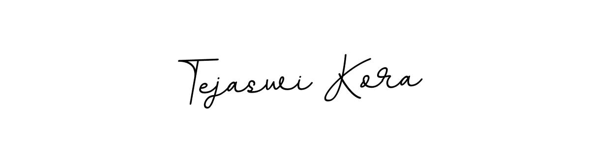 Design your own signature with our free online signature maker. With this signature software, you can create a handwritten (BallpointsItalic-DORy9) signature for name Tejaswi Kora. Tejaswi Kora signature style 11 images and pictures png