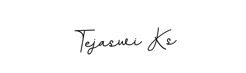 How to make Tejaswi Ks name signature. Use BallpointsItalic-DORy9 style for creating short signs online. This is the latest handwritten sign. Tejaswi Ks signature style 11 images and pictures png