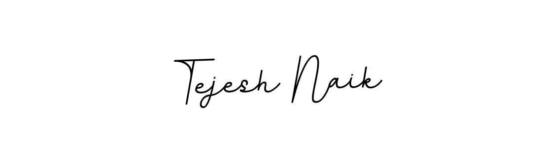 How to make Tejesh Naik name signature. Use BallpointsItalic-DORy9 style for creating short signs online. This is the latest handwritten sign. Tejesh Naik signature style 11 images and pictures png
