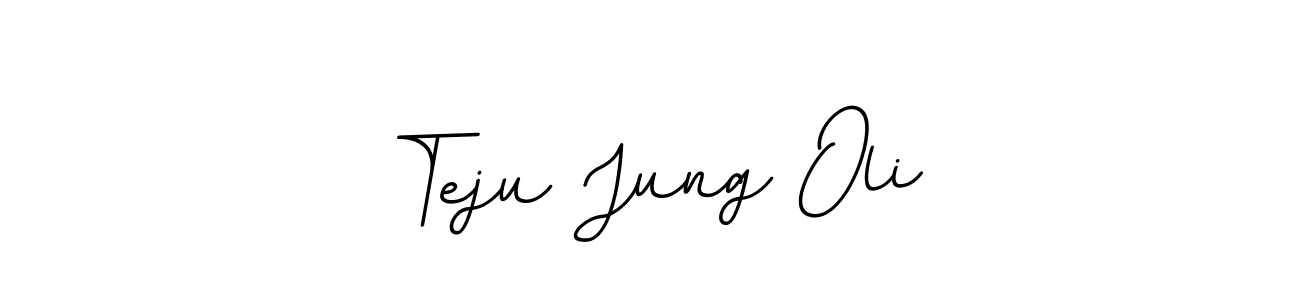 Create a beautiful signature design for name Teju Jung Oli. With this signature (BallpointsItalic-DORy9) fonts, you can make a handwritten signature for free. Teju Jung Oli signature style 11 images and pictures png