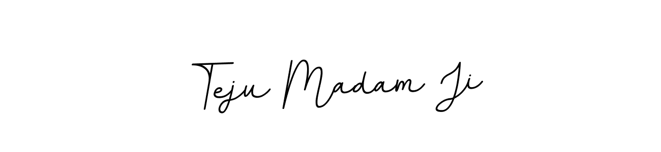 Use a signature maker to create a handwritten signature online. With this signature software, you can design (BallpointsItalic-DORy9) your own signature for name Teju Madam Ji. Teju Madam Ji signature style 11 images and pictures png