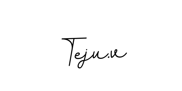 Design your own signature with our free online signature maker. With this signature software, you can create a handwritten (BallpointsItalic-DORy9) signature for name Teju.v. Teju.v signature style 11 images and pictures png