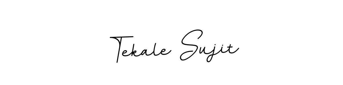 This is the best signature style for the Tekale Sujit name. Also you like these signature font (BallpointsItalic-DORy9). Mix name signature. Tekale Sujit signature style 11 images and pictures png