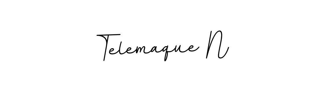Use a signature maker to create a handwritten signature online. With this signature software, you can design (BallpointsItalic-DORy9) your own signature for name Telemaque N. Telemaque N signature style 11 images and pictures png