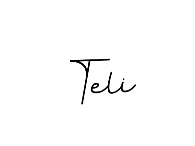 Design your own signature with our free online signature maker. With this signature software, you can create a handwritten (BallpointsItalic-DORy9) signature for name Teli. Teli signature style 11 images and pictures png