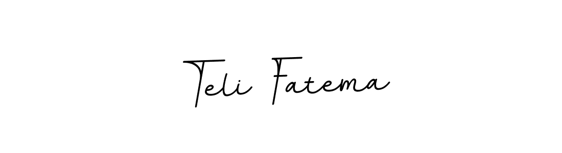 Make a beautiful signature design for name Teli Fatema. With this signature (BallpointsItalic-DORy9) style, you can create a handwritten signature for free. Teli Fatema signature style 11 images and pictures png