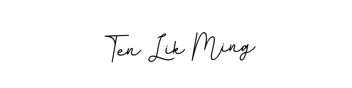 Make a beautiful signature design for name Ten Lik Ming. With this signature (BallpointsItalic-DORy9) style, you can create a handwritten signature for free. Ten Lik Ming signature style 11 images and pictures png