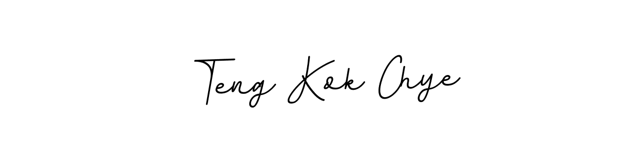 The best way (BallpointsItalic-DORy9) to make a short signature is to pick only two or three words in your name. The name Teng Kok Chye include a total of six letters. For converting this name. Teng Kok Chye signature style 11 images and pictures png