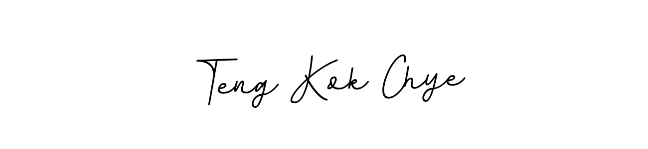 Use a signature maker to create a handwritten signature online. With this signature software, you can design (BallpointsItalic-DORy9) your own signature for name Teng Kok Chye. Teng Kok Chye signature style 11 images and pictures png