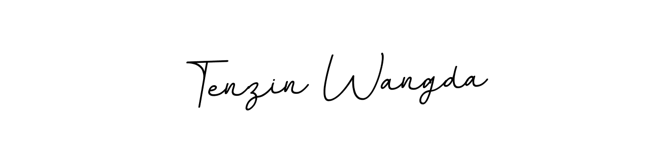 Make a beautiful signature design for name Tenzin Wangda. With this signature (BallpointsItalic-DORy9) style, you can create a handwritten signature for free. Tenzin Wangda signature style 11 images and pictures png