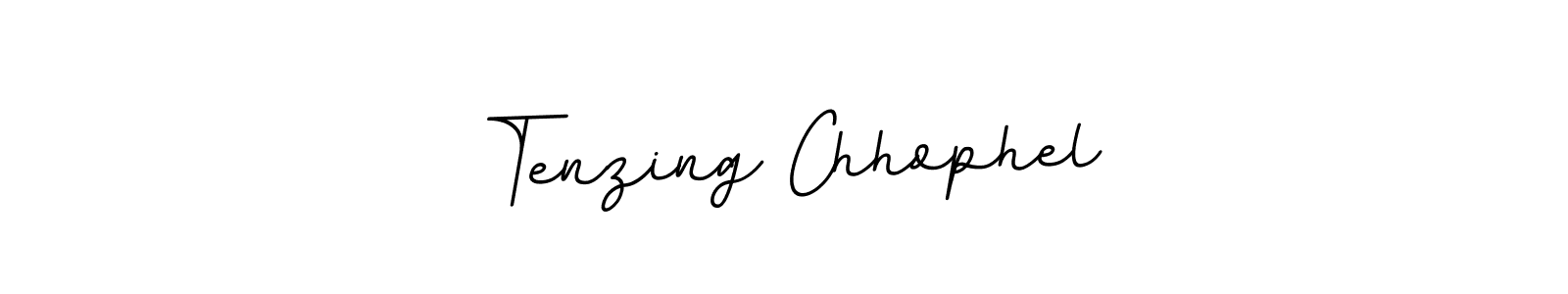 How to make Tenzing Chhophel name signature. Use BallpointsItalic-DORy9 style for creating short signs online. This is the latest handwritten sign. Tenzing Chhophel signature style 11 images and pictures png