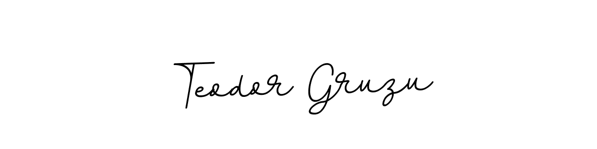 Create a beautiful signature design for name Teodor Gruzu. With this signature (BallpointsItalic-DORy9) fonts, you can make a handwritten signature for free. Teodor Gruzu signature style 11 images and pictures png