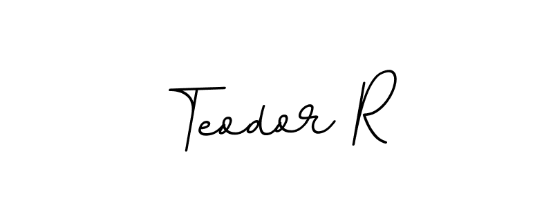 It looks lik you need a new signature style for name Teodor R. Design unique handwritten (BallpointsItalic-DORy9) signature with our free signature maker in just a few clicks. Teodor R signature style 11 images and pictures png