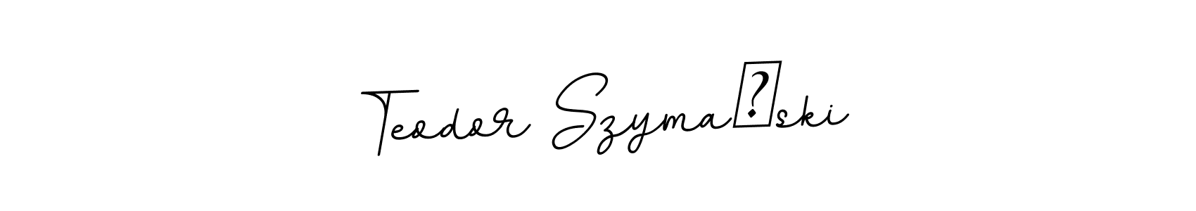 Create a beautiful signature design for name Teodor Szymański. With this signature (BallpointsItalic-DORy9) fonts, you can make a handwritten signature for free. Teodor Szymański signature style 11 images and pictures png