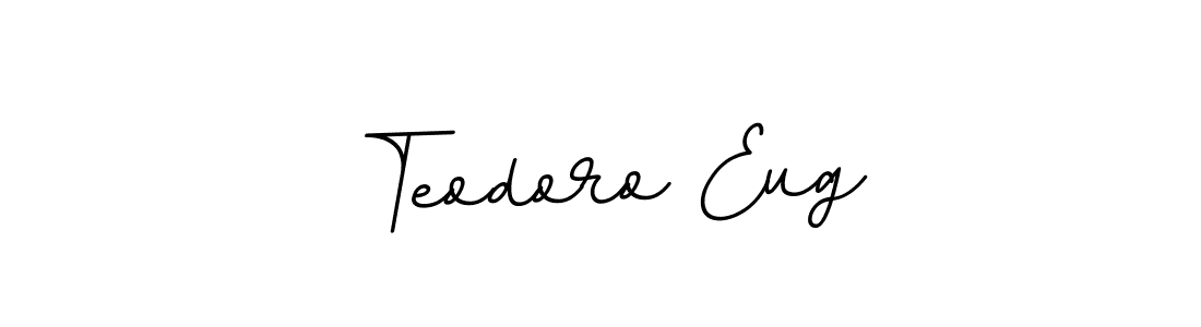 The best way (BallpointsItalic-DORy9) to make a short signature is to pick only two or three words in your name. The name Teodoro Eug include a total of six letters. For converting this name. Teodoro Eug signature style 11 images and pictures png
