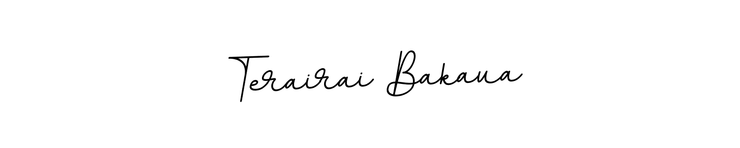 How to make Terairai Bakaua signature? BallpointsItalic-DORy9 is a professional autograph style. Create handwritten signature for Terairai Bakaua name. Terairai Bakaua signature style 11 images and pictures png