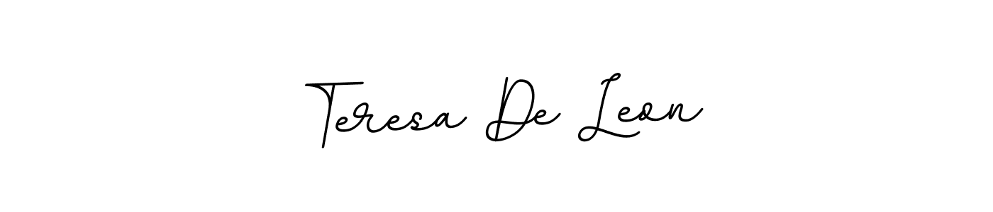 You should practise on your own different ways (BallpointsItalic-DORy9) to write your name (Teresa De Leon) in signature. don't let someone else do it for you. Teresa De Leon signature style 11 images and pictures png